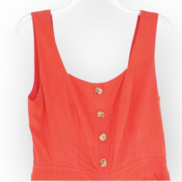 Greylin Anthropologie Women’s Romper NWT Nilli Square Neck Romper- M -Tomato Red - Picture 4 of 10